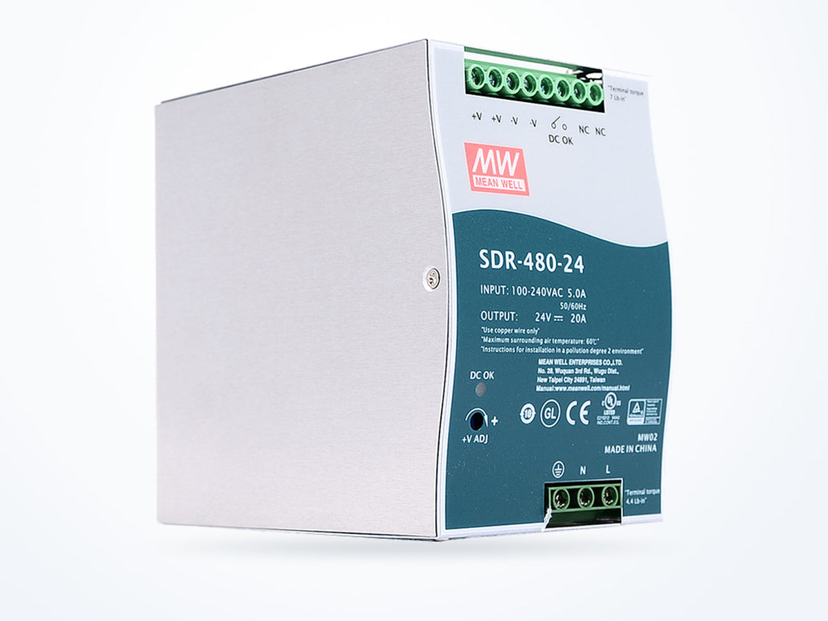 MEAN WELL SDR-480-24 480W 24V 20A DIN Rail, photo 2