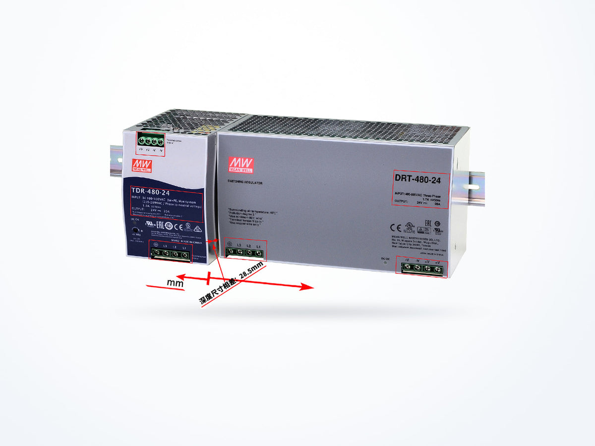 MEAN WELL TDR-480-24 480W 24V 20A DIN Rail, photo 5