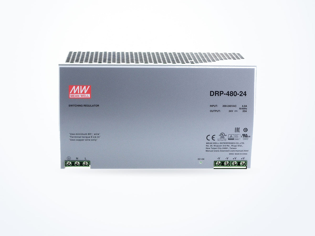 MEAN WELL NDR-480-24 480W 24V 20A DIN Rail, photo 3