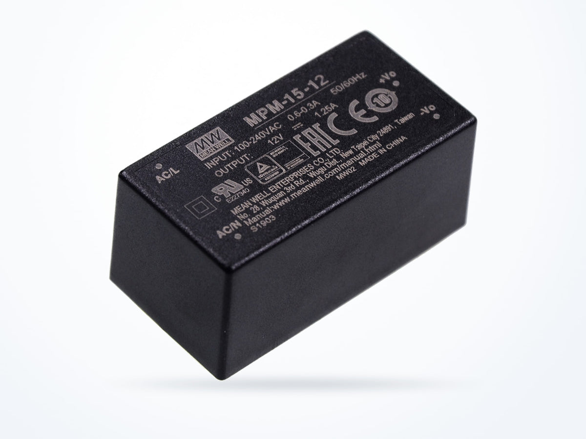 MEAN WELL MPM-15-12 15W 12V 1.25A Open Frame, photo 2